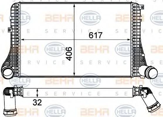 BEHR HELLA SERVICE 8ML376787621 Інтеркулер