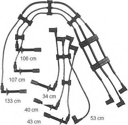 BERU ZE744 Комплект дротів запалювання