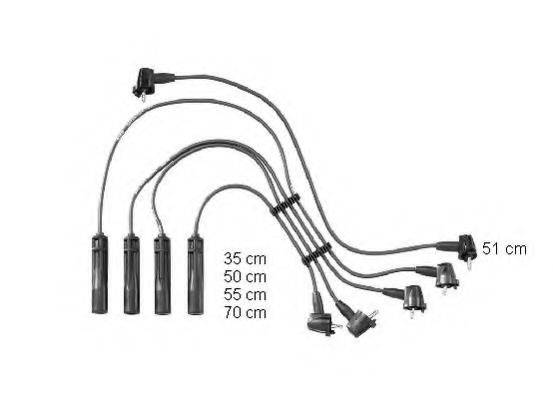 BERU ZEF1353 Комплект дротів запалювання