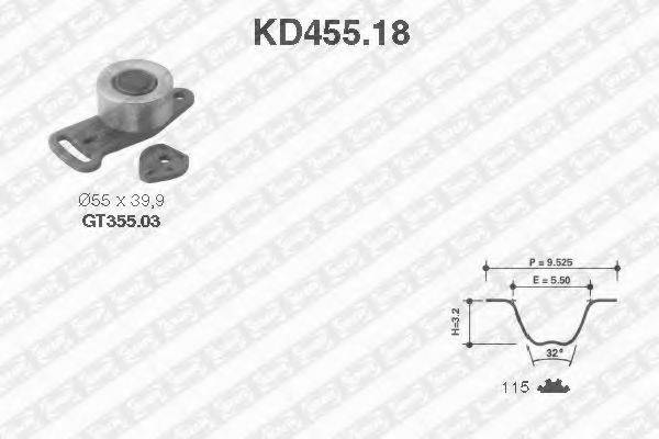 SNR KD45518 Комплект ременя ГРМ