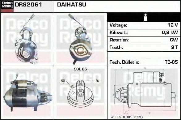 DELCO REMY DRS2061 Стартер