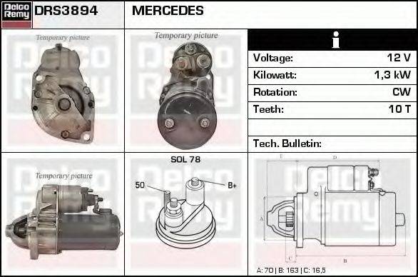 DELCO REMY DRS3894 Стартер