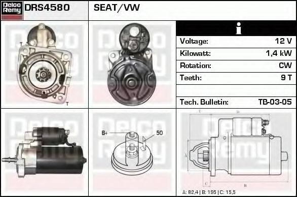 DELCO REMY DRS4580