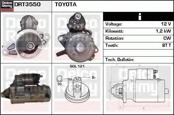 DELCO REMY DRT3550 Стартер