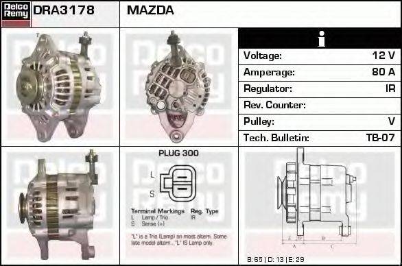 LUCAS ELECTRICAL LRA01372 Генератор