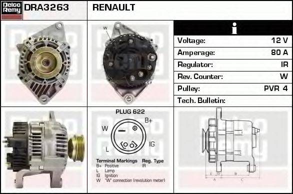 RENAULT 542066 Генератор