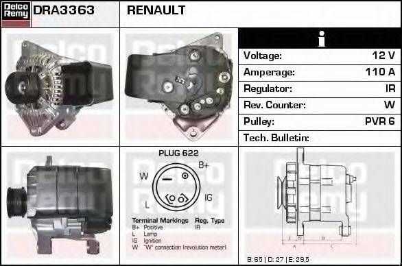 DELCO REMY DRA3363