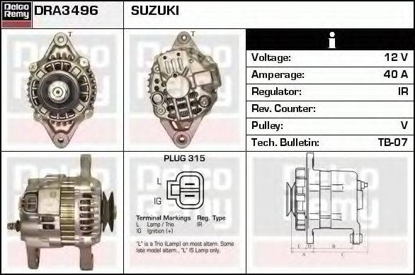 SUZUKI 31400-70D00 Генератор