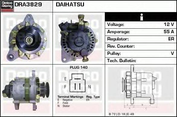 DELCO REMY DRA3829 Генератор