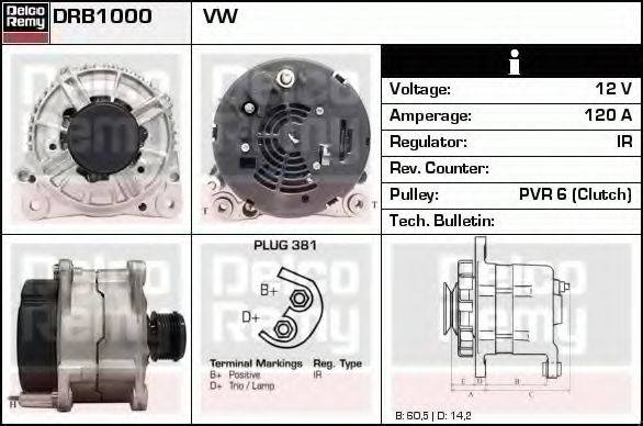 DELCO REMY DRB1000 Генератор