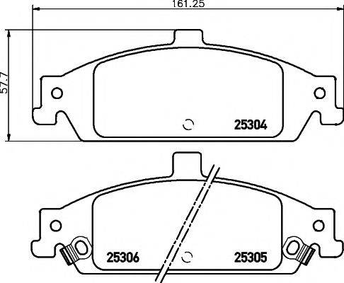 PAGID T2160 Комплект гальмівних колодок, дискове гальмо