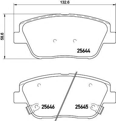 PAGID T2209 Комплект гальмівних колодок, дискове гальмо