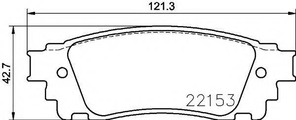 LEXUS 04466-78010 Комплект гальмівних колодок, дискове гальмо