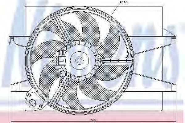 FORD 3M5H8C607SB Вентилятор, охолодження двигуна