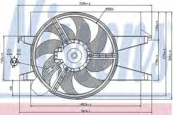 FORD 1495679 Вентилятор, охолодження двигуна