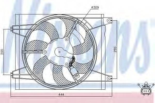 NISSENS 85587 Вентилятор, охолодження двигуна