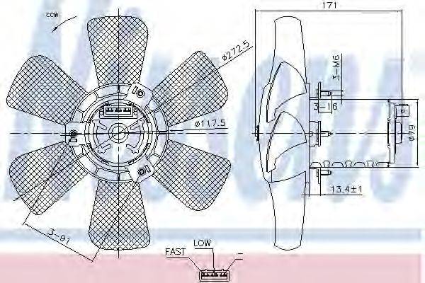 VW 165 959 455 AB Електродвигун, вентилятор радіатора