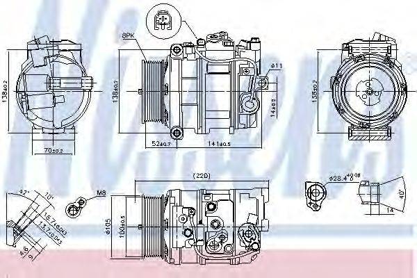 NISSENS 890197 Компресор, кондиціонер