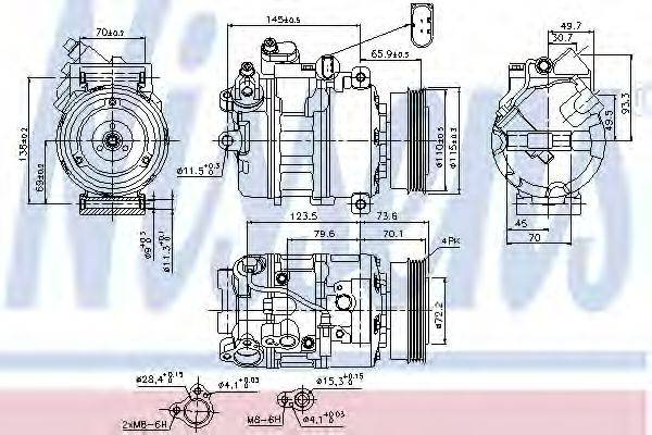 NISSENS 89073 Компресор, кондиціонер