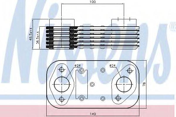 NISSENS 90754 масляний радіатор, моторне масло