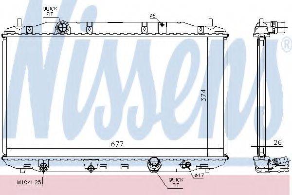 NISSENS 68135A Радіатор, охолодження двигуна