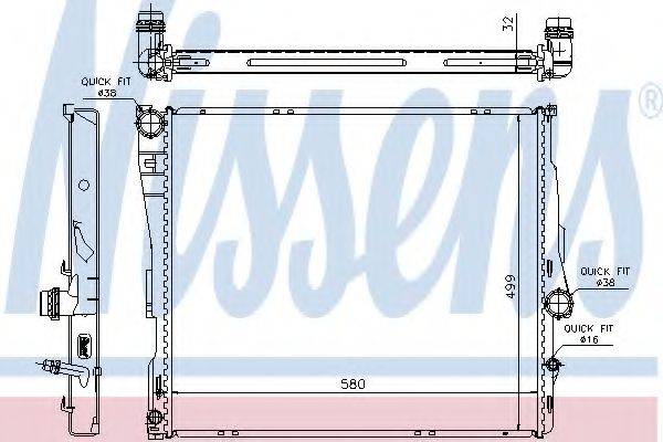 NISSENS 60807 Радіатор, охолодження двигуна