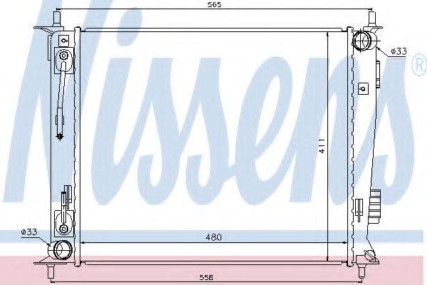 NISSENS 66730 Радіатор, охолодження двигуна