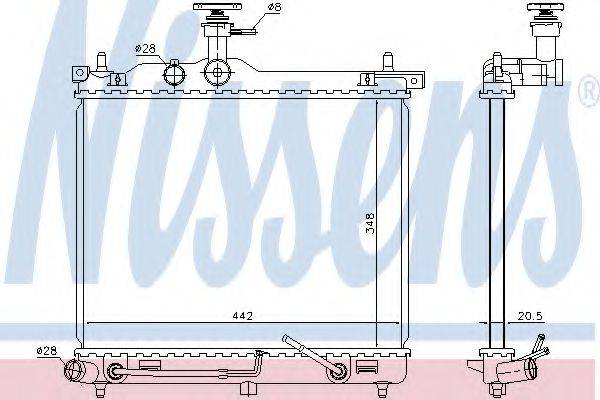 NISSENS 67098 Радіатор, охолодження двигуна