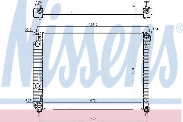 VAUXHALL 96629058 Радіатор, охолодження двигуна