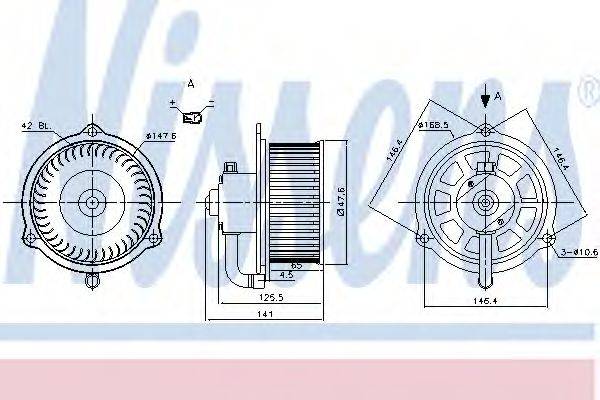 NISSENS 87158 Вентилятор салону