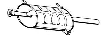 WALKER 16678 Глушник вихлопних газів кінцевий