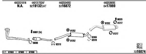 WALKER AD25101 Система випуску ОГ