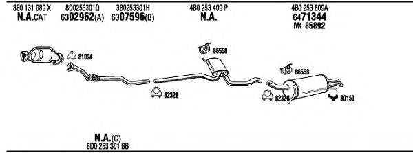 WALKER AD25163 Система випуску ОГ