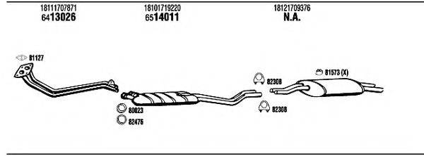 WALKER BW32515 Система випуску ОГ