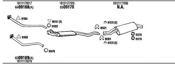 WALKER BW40121 Система випуску ОГ