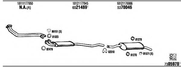 WALKER BW40130B Система випуску ОГ