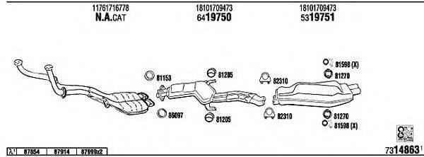 WALKER BW73508 Система випуску ОГ