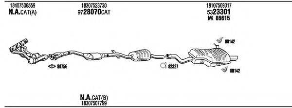 WALKER BWH16325 Система випуску ОГ