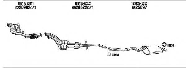 WALKER BWT10025 Система випуску ОГ