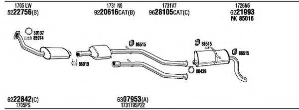 WALKER CIH10227BA Система випуску ОГ