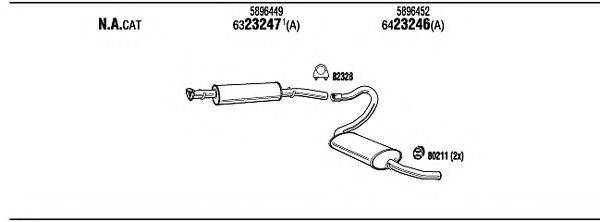 WALKER FIT14863 Система випуску ОГ