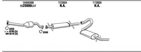 WALKER FIT16161B Система випуску ОГ