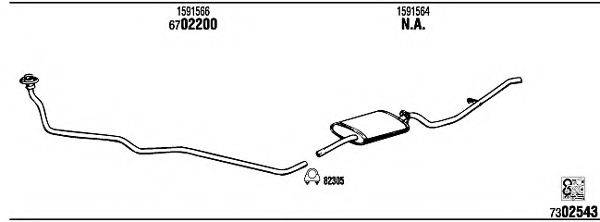 WALKER FO20001 Система випуску ОГ