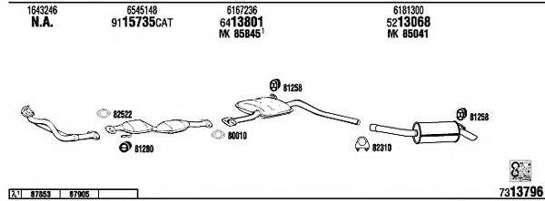 WALKER FO56036B Система випуску ОГ