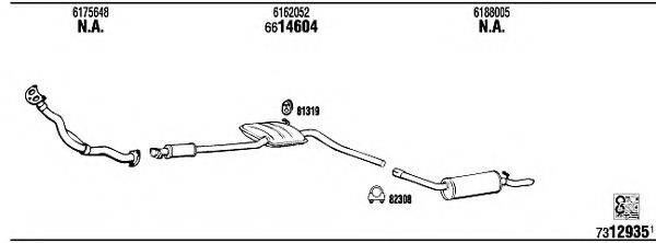 WALKER FO60349 Система випуску ОГ