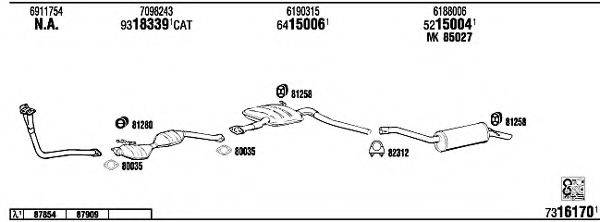 WALKER FO60402A Система випуску ОГ