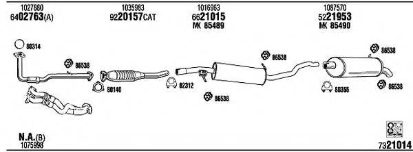 WALKER FO75008 Система випуску ОГ