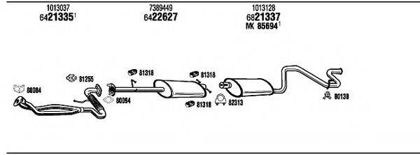 WALKER FO80133 Система випуску ОГ