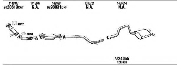 WALKER FOH15446BA Система випуску ОГ