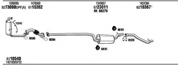 WALKER FOH18275 Система випуску ОГ